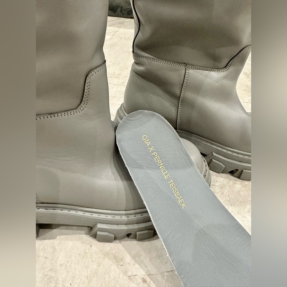 GIA X PERNILLE TEISBAEK chunky Grey Boots sz37 - Picture 5 of 9